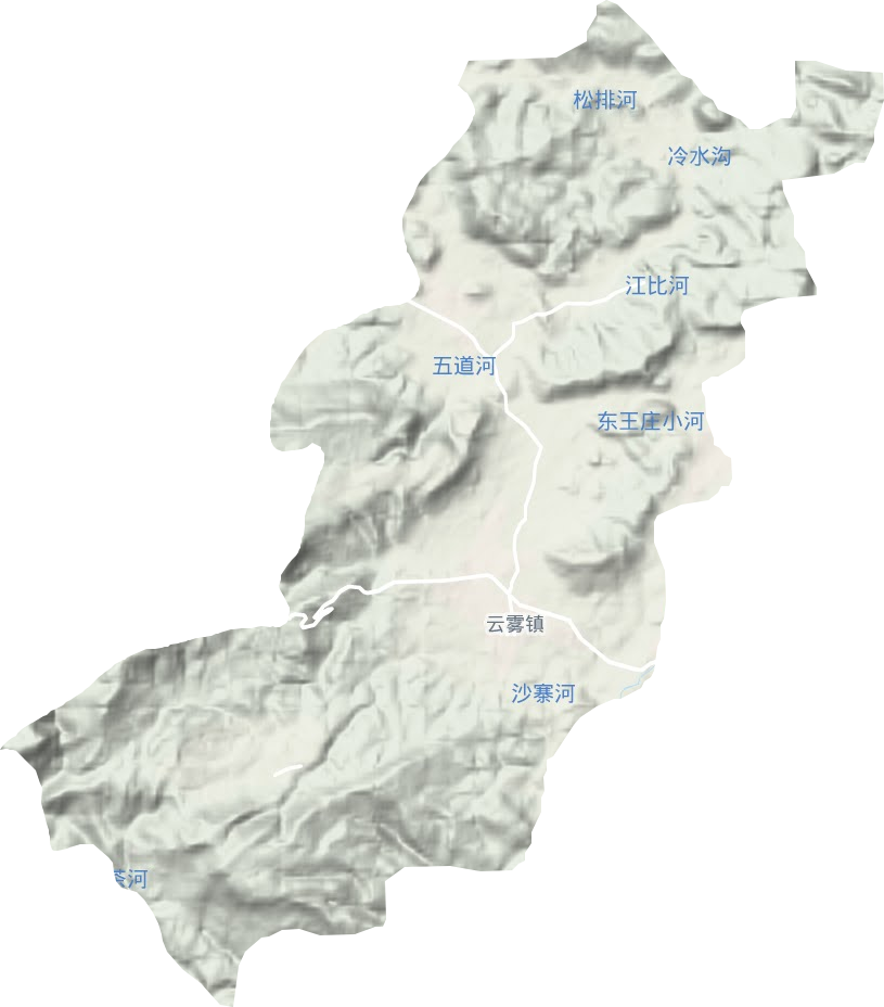 云霧鎮(zhèn)地形圖