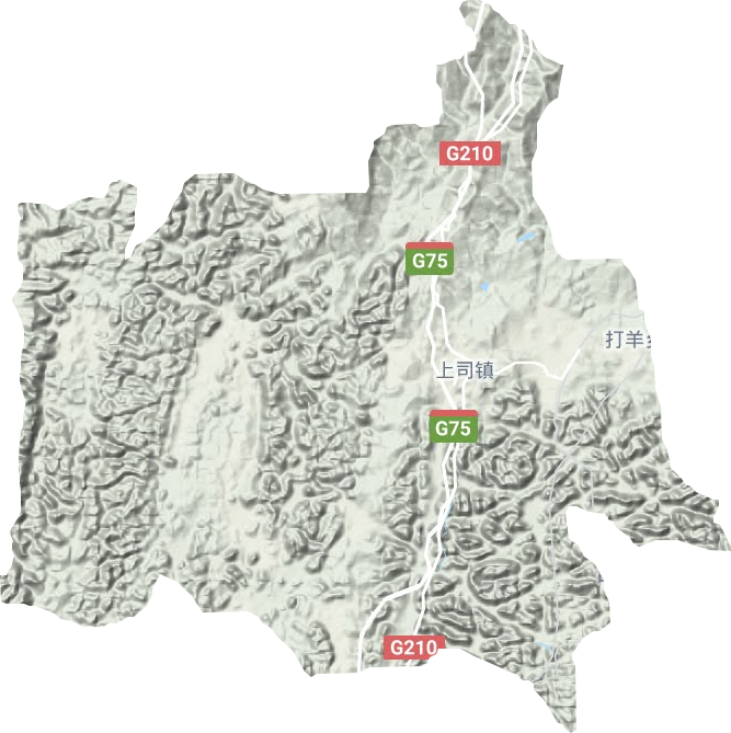上司鎮地形圖