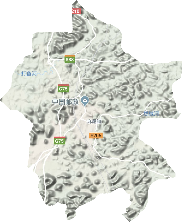 麻尾鎮地形圖