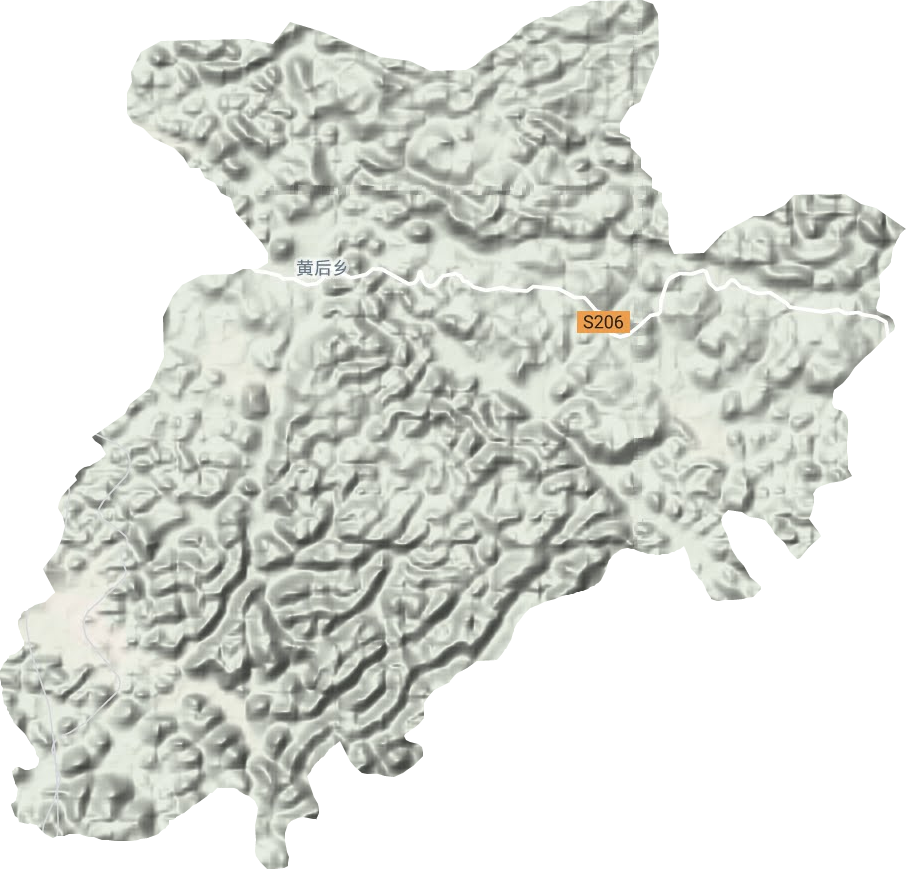 黃后鄉(xiāng)地形圖