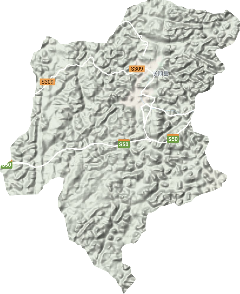長寨鎮地形圖