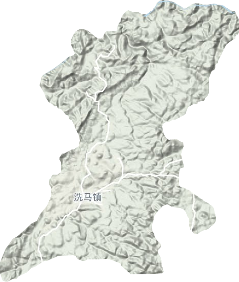 洗馬鎮地形圖