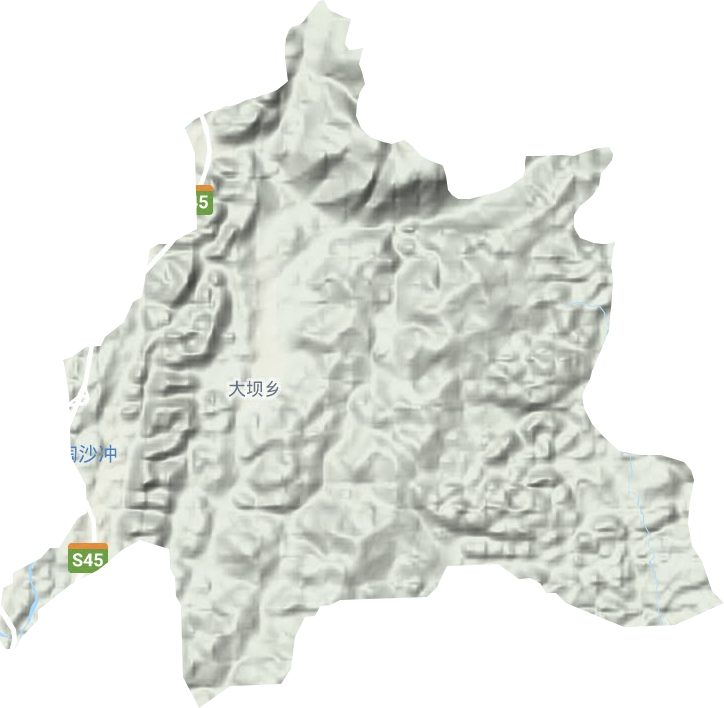 大壩鄉(xiāng)地形圖
