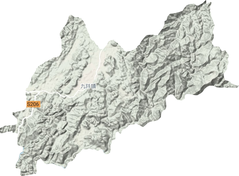 九阡鎮地形圖
