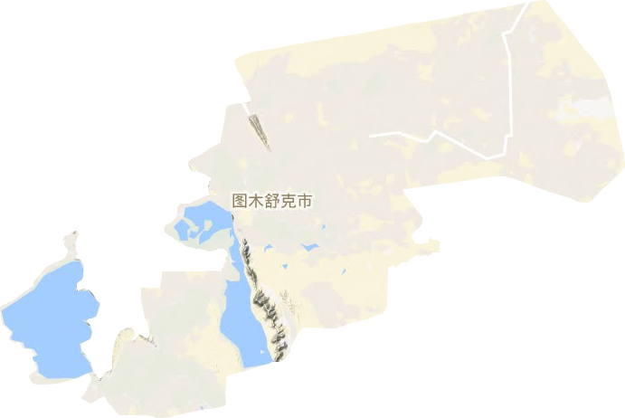 圖木舒克市地形圖