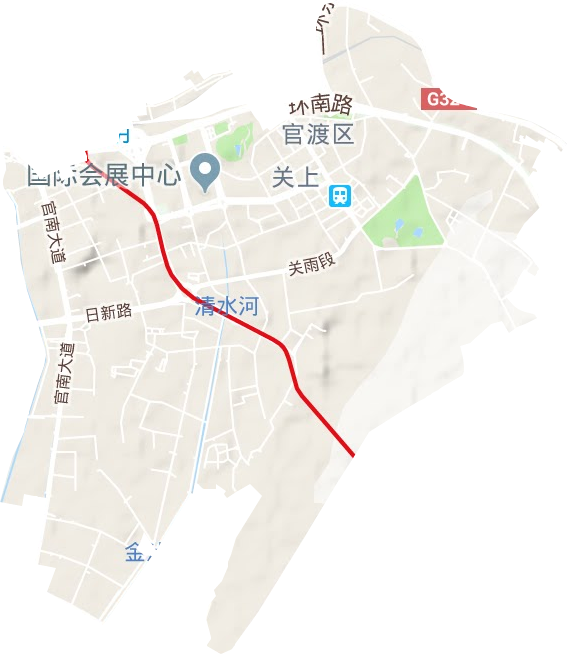 關上街道地形圖