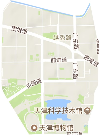越秀路街道地形圖
