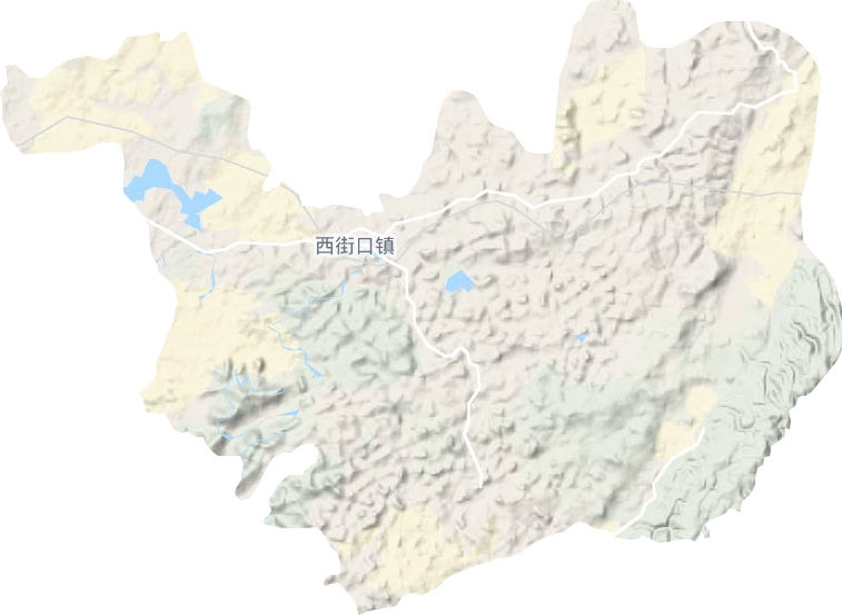西街口鎮地形圖