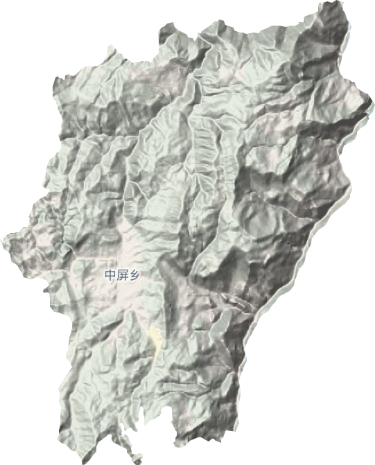 中屏鎮地形圖