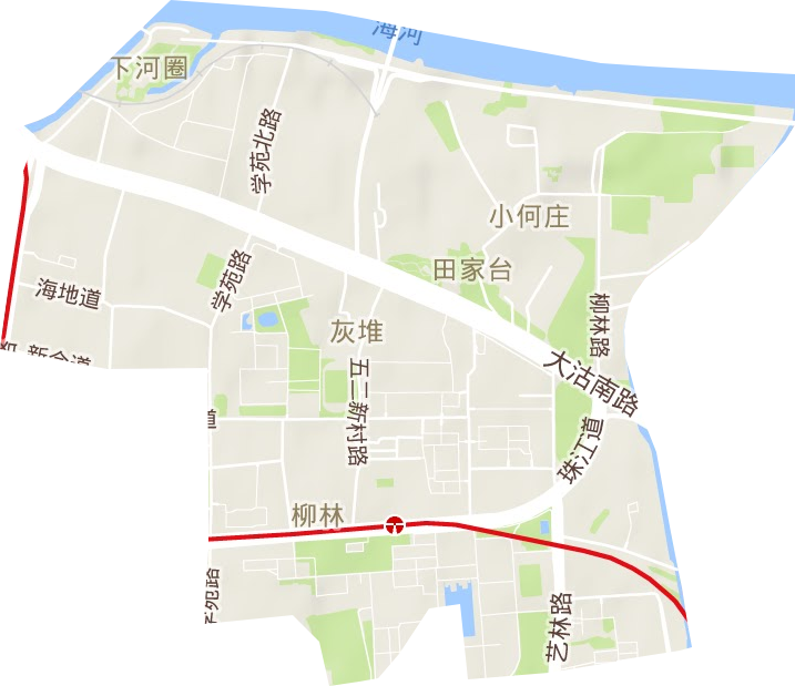 柳林街道地形圖