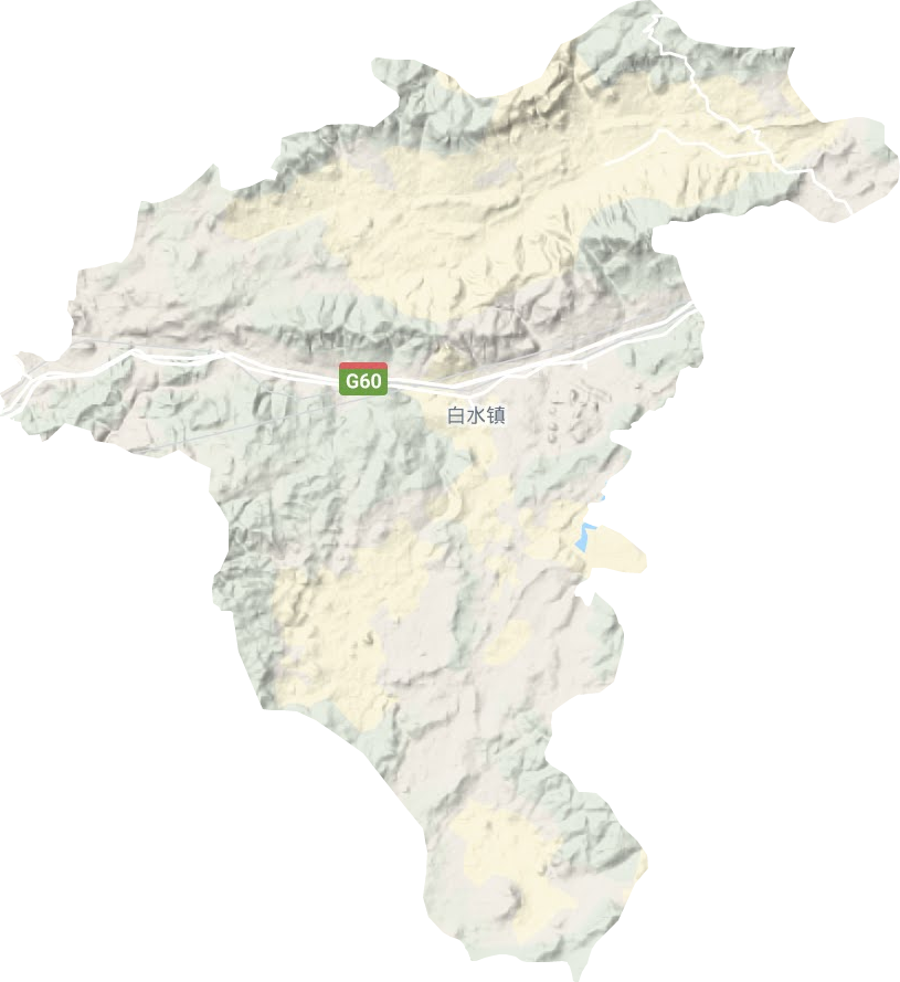 白水鎮地形圖