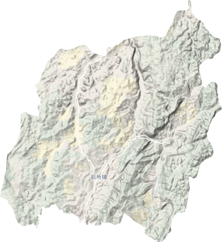 后所鎮(zhèn)地形圖