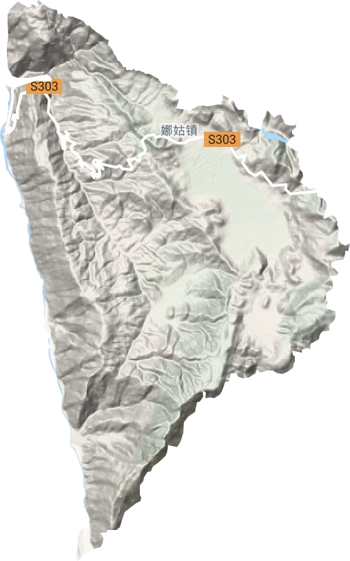 娜姑鎮地形圖