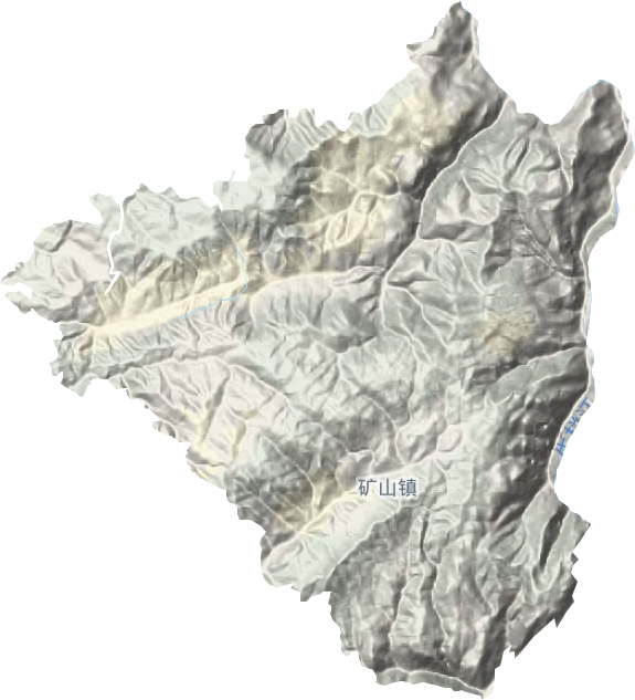 礦山鎮地形圖