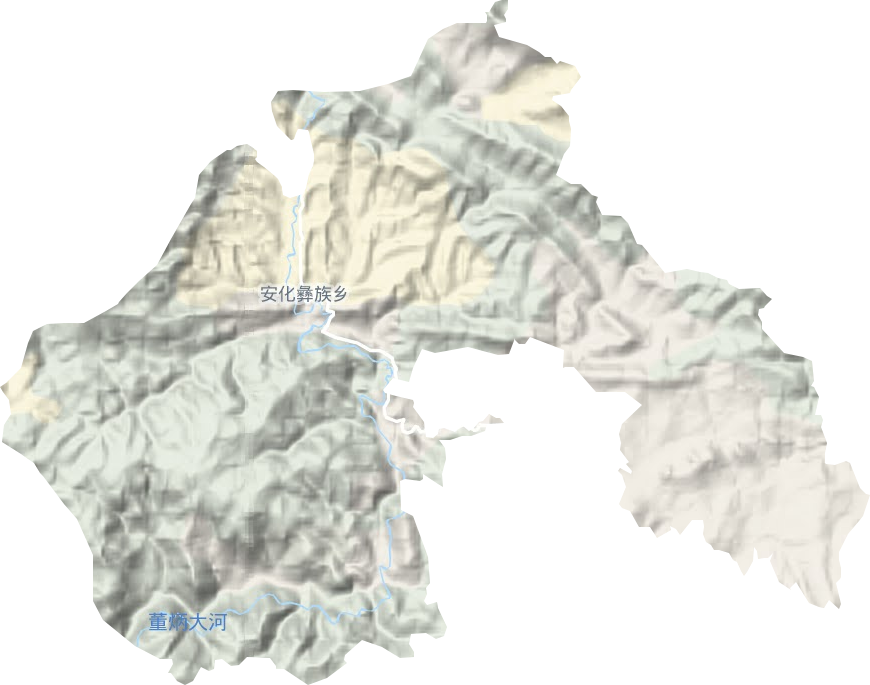安化彝族鄉(xiāng)地形圖