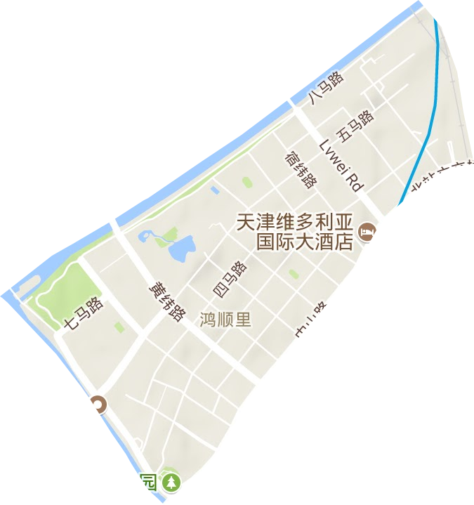 鴻順里街道地形圖