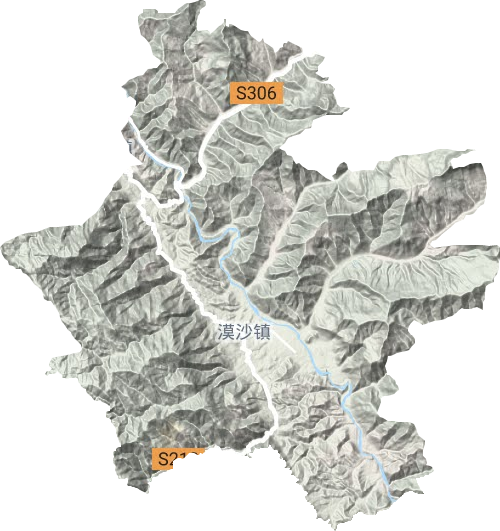 漠沙鎮(zhèn)地形圖