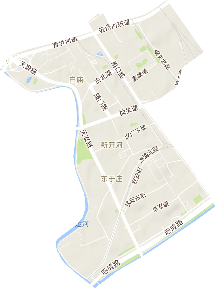 新開河街道地形圖