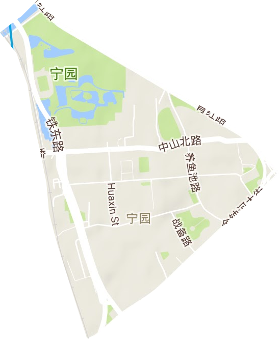 寧園街道地形圖