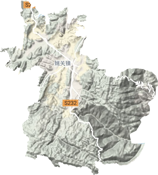 姚關鎮地形圖