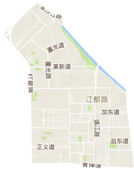 江都路街道地形圖