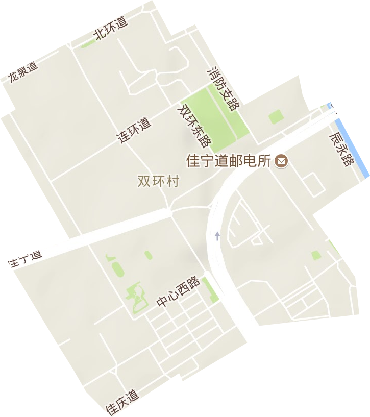 雙環(huán)村街道地形圖