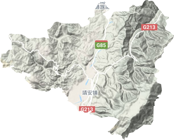 靖安鎮地形圖