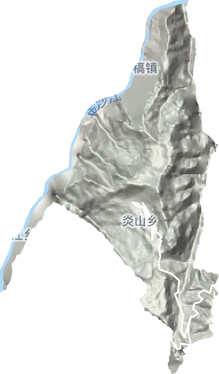 炎山鎮(zhèn)地形圖