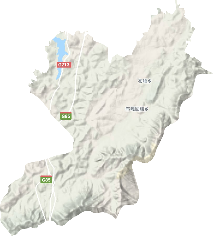 布嘎回族鄉(xiāng)地形圖