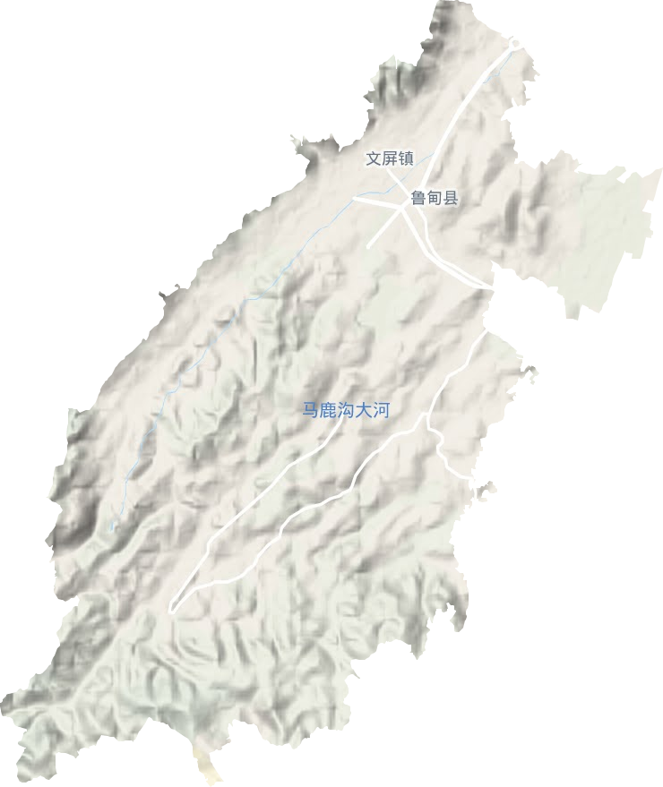 文屏鎮(zhèn)地形圖