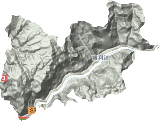吉利鎮(zhèn)地形圖
