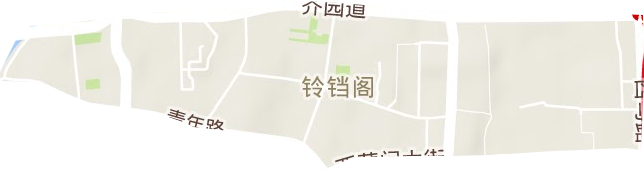 鈴鐺閣街道地形圖