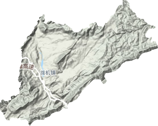 潑機鎮地形圖