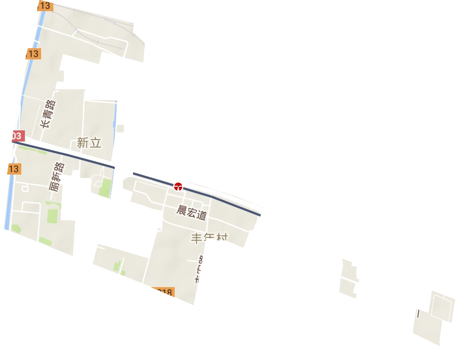 豐年村街道地形圖