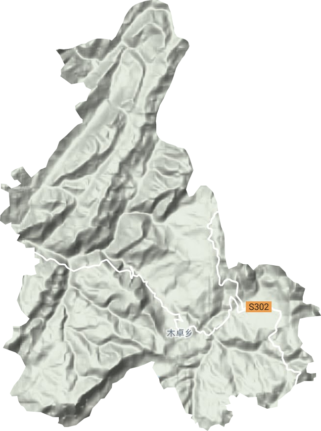 木卓鎮地形圖