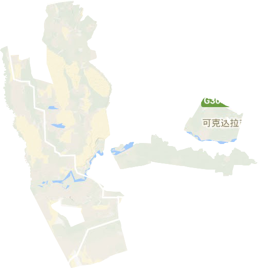 可克達拉市地形圖