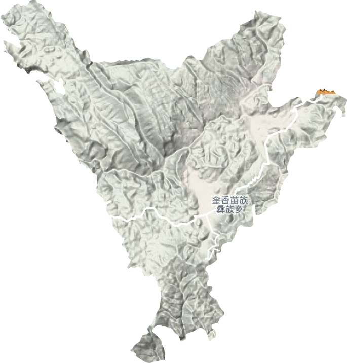 奎香苗族彝族鄉地形圖