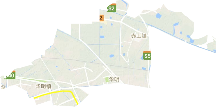 華明街道地形圖