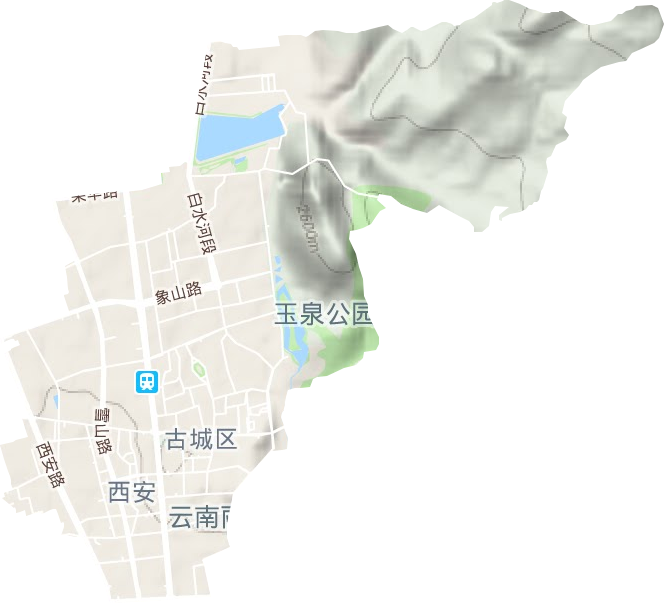 西安街道地形圖