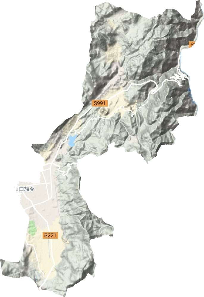 金山白族鄉(xiāng)地形圖