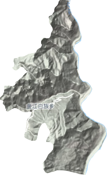 金江白族鄉地形圖