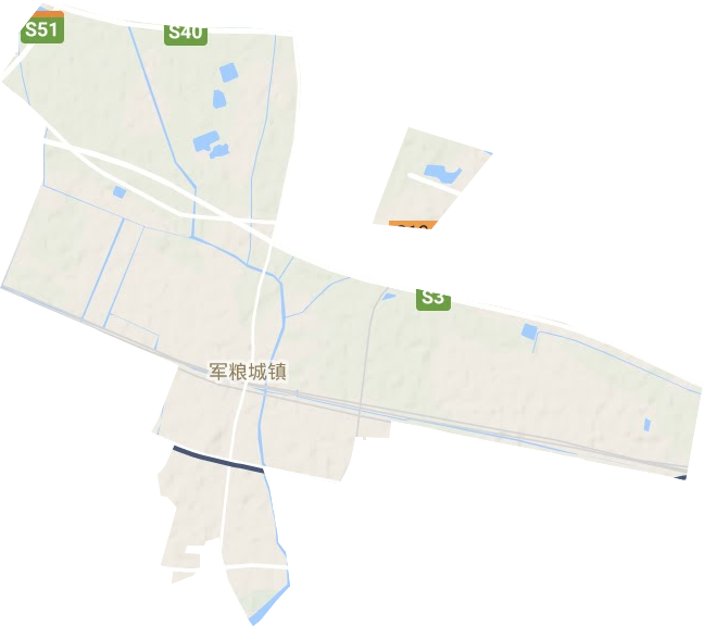 軍糧城街道地形圖