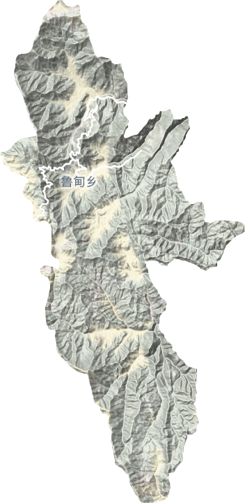 魯甸鄉地形圖