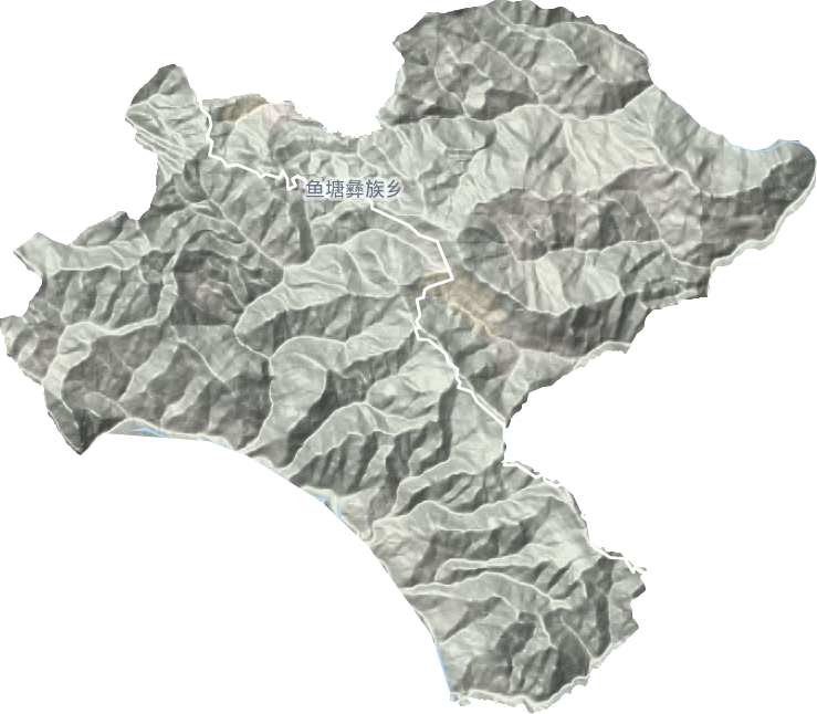 魚塘鎮地形圖