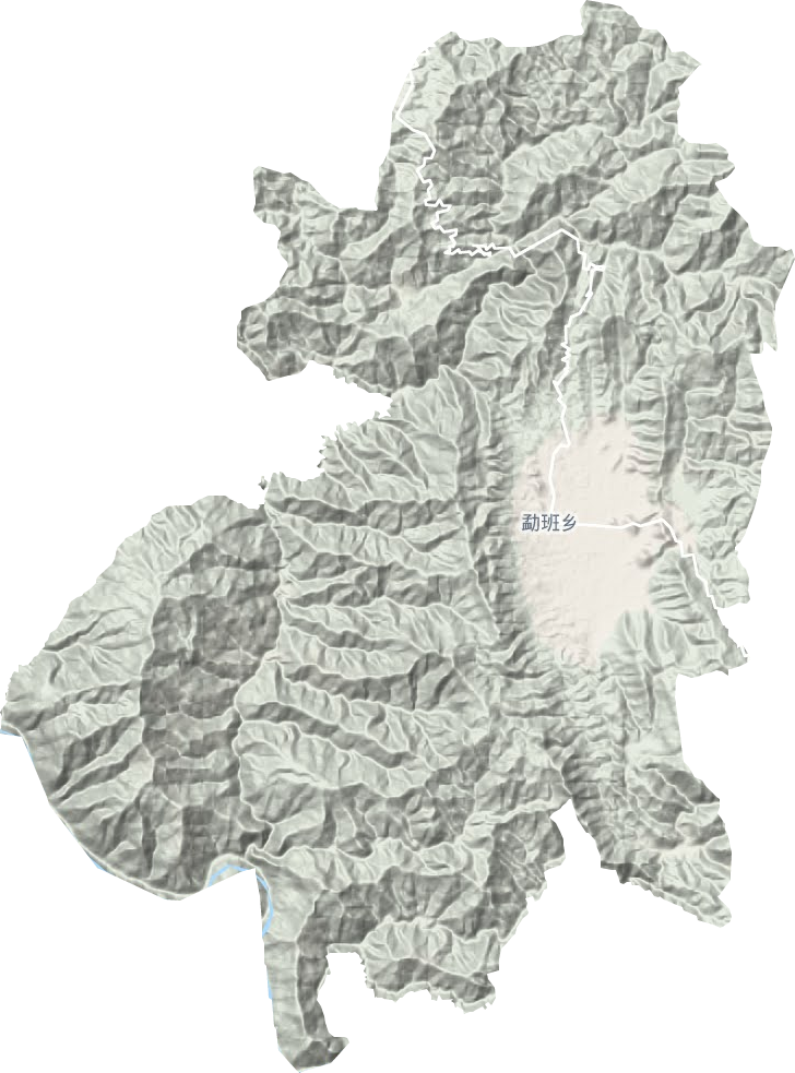 勐班鄉地形圖