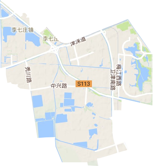 李七莊街道地形圖