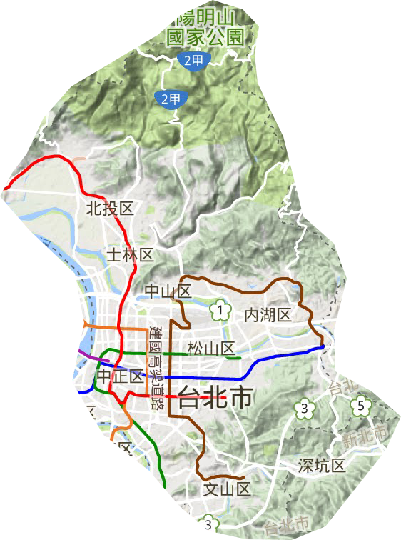臺北市地形圖
