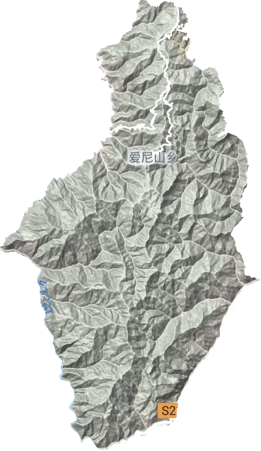 愛尼山鄉地形圖