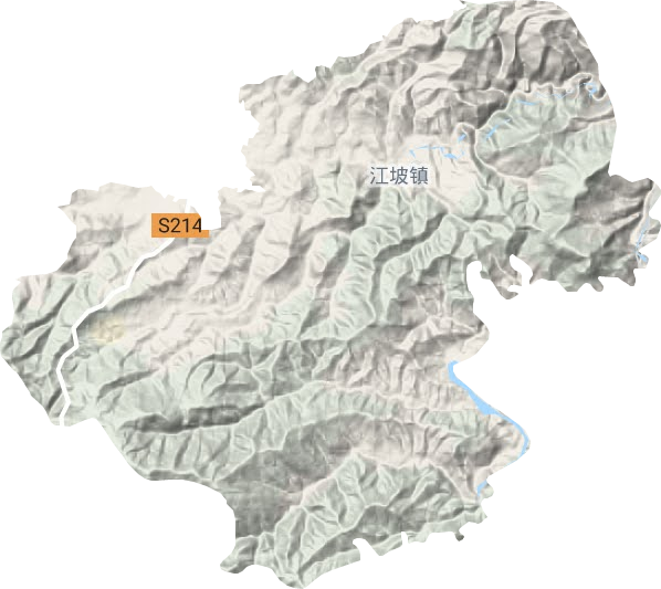 江坡鎮(zhèn)地形圖