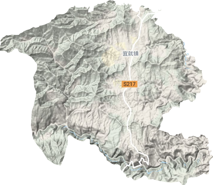 宜就鎮地形圖